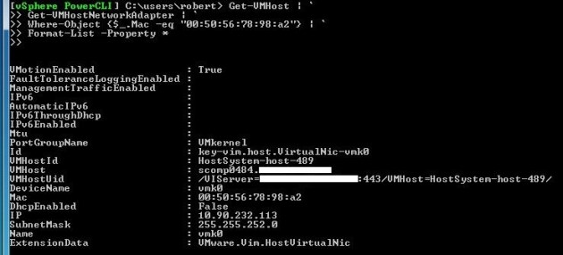 Get-VMHostByMacAddress-1 Output of the command of figure 1