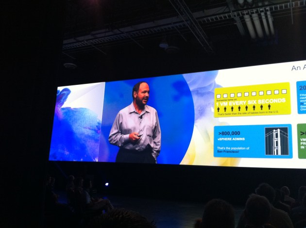 VMware CEO Paul Maritz talking at the first General Session